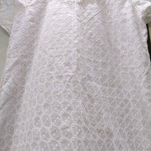 White Chikankari Kurti