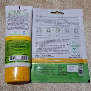 Mamaearth Ubtan Face Wash And Sheet Mask Combo