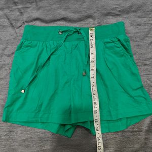 Sea Green Casual Shorts