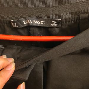 Zara Black N White Side Stripe Pant