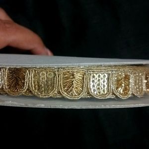 9 Meter Golden Embroidery Lace Border