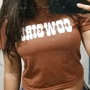 Cowgirl Brown Pintresty Top