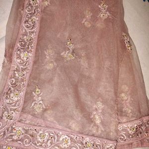 Havy  net fabric lahnga choli with  dupatta