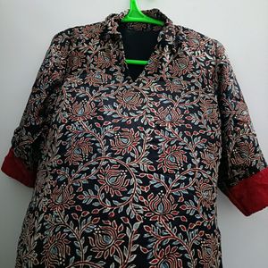 Pure Ajrakh Modal Silk Kurta