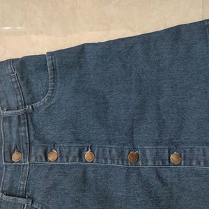 DENIM SKIRT MID BUTTON