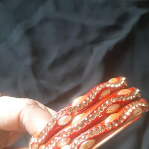 Red Lehati Bangles