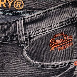 Super Dry Vintage 32 Size Jeans For Men Dark Grey