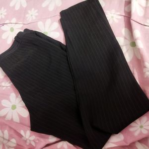 Black White Strip Formal Pant