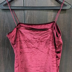 Red Velvet Material Top