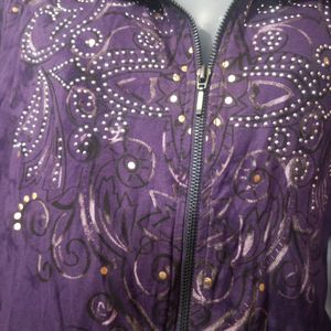 Very Beautiful Purple 💜 Jacket With Zip