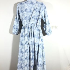 White&Blue Printed Dress (Women’s)