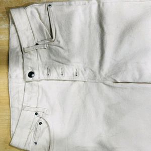 Surplus White Straight High Rise Jeans for Woman