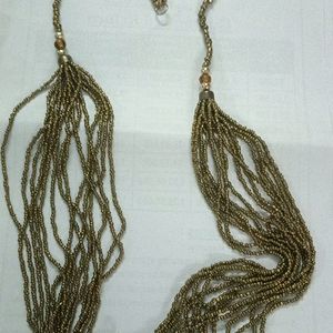 Dark Golden Rajasthani Necklace ( Metallic)