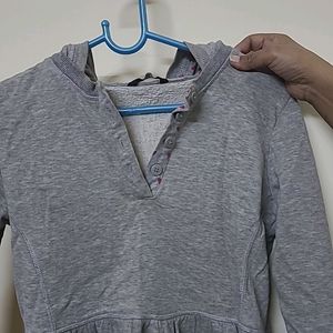 Cute Gray Girls Sweatshirt Hoodie