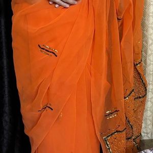 Orange Saree