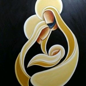 Beautiful Isa Masih Birth Artwork On Canvas