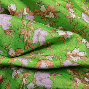 Floral Printed Silk Saree