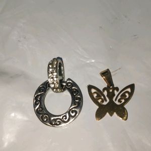 Combo Silver And Gold Plated Pendants