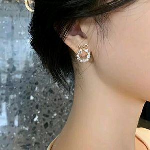 Korean Crystal Pearl Stud