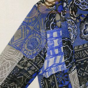 Trendy New Blue Multi Colour Top For Women