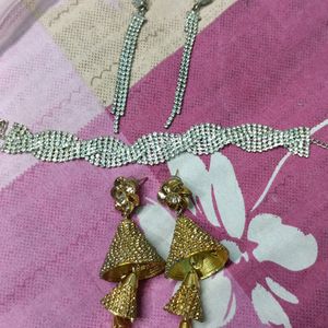 Necklace With Earrings And Earringscombo