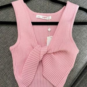 Combo Of Pink Crop Top And Cargo