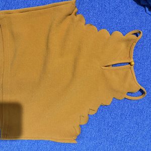 Shein Mustard Crop Top