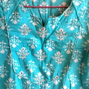 Cyan 3 Pc Kurta Set