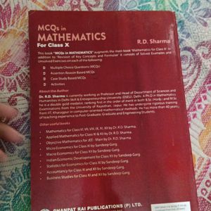 RD Sharma For Class 10th 2023 Edition With MCQ