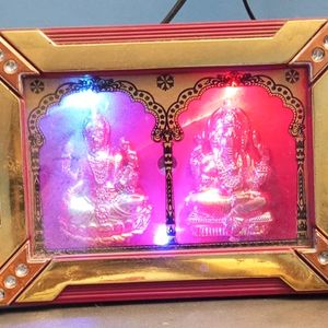 Lakshmi Ganesh Idol Frame With Lighting🙏🏻✨