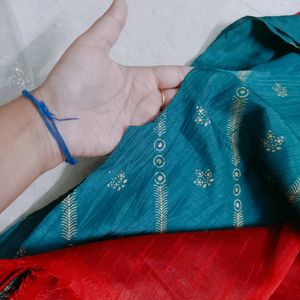 New Teal Blue Saree