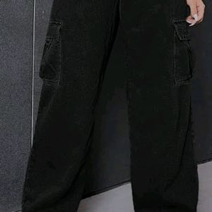 Black Six Pockets Denim Jean