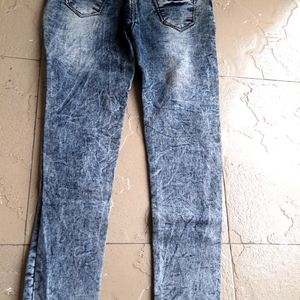 Beautiful pattern jeans dark grey color