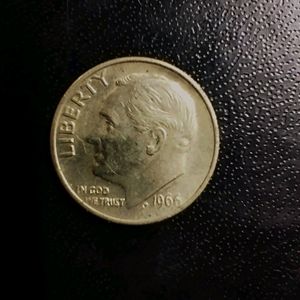 Inverted Mint Error USA One Dime Coin 1966