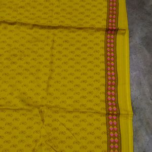 Yellow Kurti.  A Line Kurti.