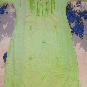 light green kurta for women