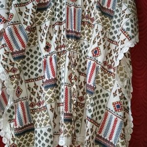 Printed Kaftan Top