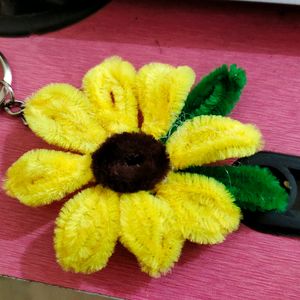 Handmade Sunflower Keychain