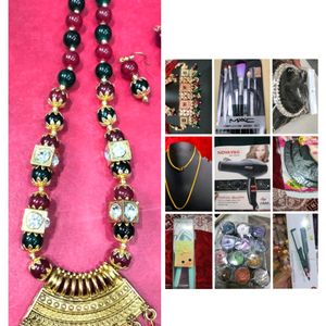 Cosmetics And Jewellery Combo