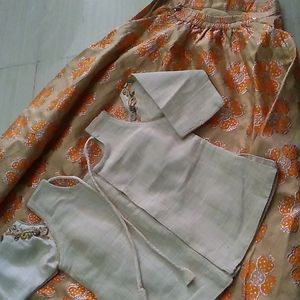 A pretty sharara dress  with delicate hand embroid