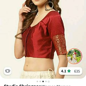 New Studio Shringaar Maroon Design Saree Blouse