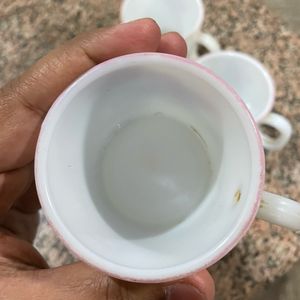 Set Of 4 Cups ( Microwave Safe)