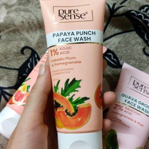 Puresense Face Washes ( Grape , Guava & Papaya )