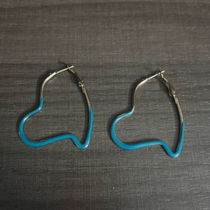 Heart Aqua Earrings