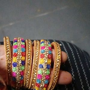 Floral Multi Colour Bangles