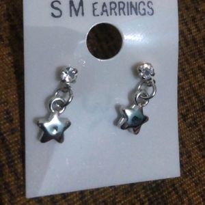 Pair Of Big And A Small Star Earrings