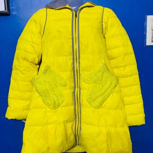 Winter Puffed Yellow Warm Jacket (sweater)