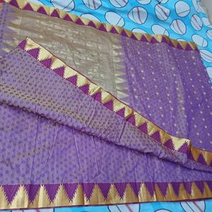 Purple Silk Saree