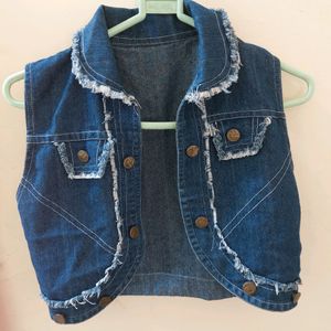 ❗️Denim Crop Sleeveless Jacket❗️