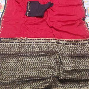 Good Condition Mysoore Silk Saree For Sale